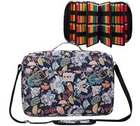 JAKAGO Estuche de lápices de gran capacidad para 480 lápices de colores, impermeable, organizador para lápices de pintura, artista, pinceles, fieltro, resaltador, regalo, R-flower, 41 x 28 x 10 cm