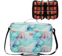 JAKAGO Estuche de lápices de gran capacidad para 480 lápices de colores, impermeable, organizador para lápices de pintura, artista, pinceles, fieltro, resaltador, regalo, M-Green, 41 cm x 28 cm x 10