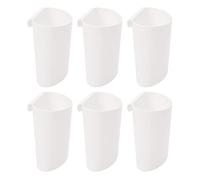JAKAGO Tazas colgantes para carrito de almacenamiento y estante de cubiertos, paquete de 6 soportes pequeños para tazas colgantes, accesorios carrito de almacenamiento (blanco)
