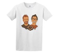 Jake and Amir 100% Combed & Ring Spun Cotton DTG Printing Men's T-Shirt Unisex White Cotton Hip Hop Print tee Shirts XL