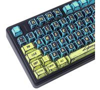 JakeTsai Teclas PBT, 146 teclas de sublimación de tinte Cherry Profile Cyberpunk 2077 estilo manga, juego de teclas temáticas para interruptores magnéticos Cherry