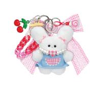 Jakks Pacific Conejito de picnic encantador: el encantador dije para bolso, dijes coleccionables para niñas, incluye un personaje de peluche de estilo coqueto y accesorios.