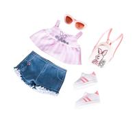JAKKS Pacific Disney ILY 4EVER Piglet Inspired - Paquete de moda de muñecas de 18 pulgadas, traje de 6 piezas con mochila y accesorios