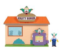 Jakks Pacific Los Simpsons Diorama Krusty Burger, Incluye Figura Krusty 7 cm y Accesorios Interactivos, Juguete Niños 3 Aos +