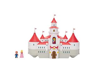 Jakks Pacific Nintendo Super Mario - Castillo del Reino champiñón con Exclusivas Figuras - Juego de Mesa de La Película Super Mario - Juguete para Niños 3 Años +