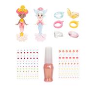 Jakks Pacific Ring Queens Wild Side 2-Pack Muñecas, Hunny Bunny & Mousette | Muñecas mini interactivas para niñas, esmalte de uñas pelable, anillos y gemas, más de 150 pegatinas para niñas, para 3+ años