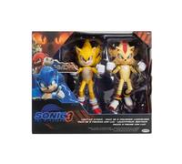 JAKKS Pacific Sonic The Hedgehog - Set de figuras de acci n iluminadas de Super Sonic y Super Shadow