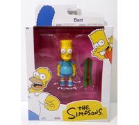 The Simpsons Camisa Azul Bart de 5 Pulgadas con monopatín W4