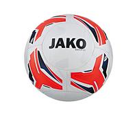 Jako 2328 Match 2.0 - Balón de fútbol (Talla 5), Color Blanco, Llama/Azul Marino