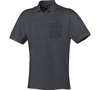 JAKO 6334 Polo Team con Bolsillo en el Pecho, Antracita Jaspeado, XXL, para Hombre