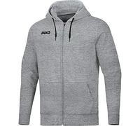 JAKO Base Kapuzenjacke Grau, M Unisex Chaqueta con Capucha, Hombre, Color Gris Claro, Medium