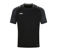 JAKO Camiseta Performance Hombre, Negro/Antracita Claro, L