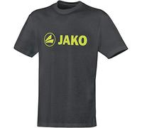 JAKO Camiseta Unisex para niños Promo, Unisex niños, Camiseta Promo, 6163, Gris (Antracita/Lima)., 140