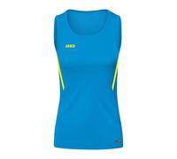 JAKO Camiseta de Tirantes Challenge, Azul/Amarillo neón, 42 para Mujer
