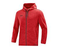 JAKO Chaqueta con capucha para hombre Premium Basics, Hombre, Chaqueta con capucha, 6829, Rojo jaspeado., large