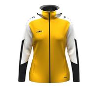 JAKO Chaqueta con capucha para mujer, color amarillo/blanco/negro, S