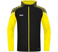 JAKO Chaqueta con Capucha Performance, Negro/Amarillo Suave, Small Unisex Adulto