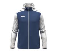 JAKO Chaqueta con capucha unisex Dynamic, azul noche/blanco/gris claro, XL