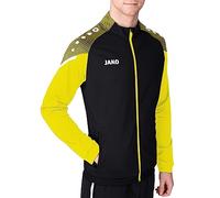 JAKO Chaqueta de poliéster Performance, Negro/Amarillo Suave, Large para Hombre