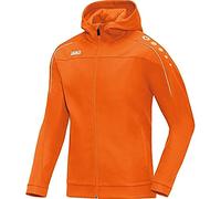 JAKO Classico - Chaqueta con capucha para hombre, color naranja neón, talla M