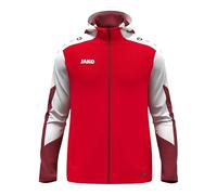 JAKO Dynamic 152 - Chaqueta con Capucha para niños, Color Rojo/Blanco/Rojo Oscuro