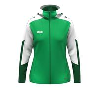 JAKO Dynamic - Chaqueta con capucha para mujer, color verde/blanco/verde oscuro, S