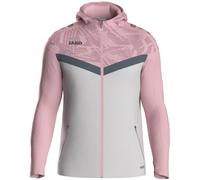 JAKO Chaqueta con Capucha Iconic, Gris/Rosa Claro/Gris Oscuro, Large para Hombre