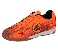 JAKO J-si Stepover, Zapato de Tribunal Interior, Neon Orange Jet Black, 35 EU