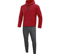 JAKO Jogginganzug Premium Basics mit Kapuze Chándal, Unisex Adulto, Rojo Jaspeado, XXX-Large