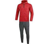 JAKO Jogginganzug Premium Basics mit Kapuzensweatshirt Chándal, Mujeres, Rojo Jaspeado, 36
