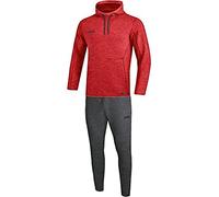 JAKO Jogginganzug Premium Basics mit Kapuzensweatshirt Chándal, Unisex Adulto, Rojo Jaspeado, XX-Large