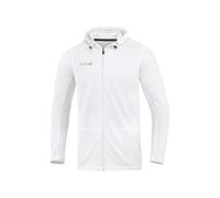 JAKO Kapuzenjacke Run 2.0 Chaqueta con Capucha, Infantil, Blanco, 140