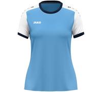 JAKO Maillot Dynamic para Mujer, Manga Corta, Skyblue/Blanco/Azul Marino, L
