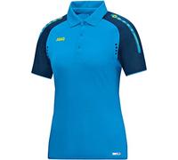 JAKO Mujer Champ Polo, Mujer, Champ, Blau/Marine/Neongelb, 34-36