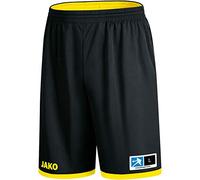 JAKO Pantalón Corto Reversible Change 2.0 para niños, Unisex niños, Reversible., 4451, Negro/Amarillo, 11-13 Años