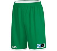 JAKO Pantalón Corto Reversible Change 2.0 para niños, Unisex niños, Reversible., 4451, Verde y Blanco, 13-14 Años