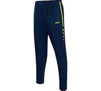 JAKO Pantalones de chándal para Hombre Active, Hombre, Pantalones Deportivos, 8495, Azul Marino/Amarillo neón., Large
