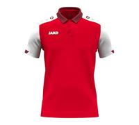 JAKO Polo Infantil Dynamic, Rojo/Blanco/Rojo Oscuro, 140
