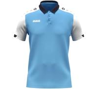 JAKO Polo Infantil Dynamic, Skyblue/Blanco/Azul Marino, 164