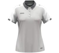 JAKO Polo para Mujer Dynamic, Gris Claro, Blanco/Gris, L