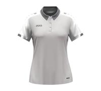 JAKO Polo para Mujer Dynamic, Gris Claro, Blanco/Gris, S