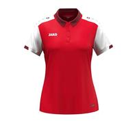 JAKO Polo para Mujer Dynamic, Rojo/Blanco/Rojo Oscuro, L