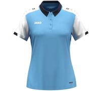 JAKO Polo para Mujer Dynamic, Skyblue/Blanco/Azul Marino, S