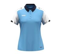 JAKO Polo para Mujer Dynamic, Skyblue/Blanco/Azul Marino, XL