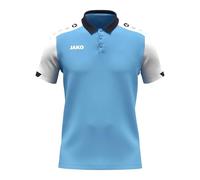JAKO Polo Unisex Dynamic, Skyblue/Blanco/Azul Marino, XL