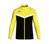 JAKO Polyesterjacke Iconic Chaqueta Deportiva, Negro/Amarillo Suave, Large Hombres