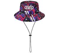 JAKO Sombrero de Pescador Unisex Malle Tropicana, Blanco/Rosa/Morado/Negro, Talla única
