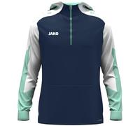 JAKO Sudadera con Capucha para niños Dynamic, Azul Marino/Blanco/Menta, 152