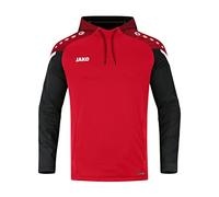 JAKO Sudadera con Capucha Performance, Rojo y Negro, Large para Hombre