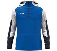 JAKO Sudadera con Capucha Unisex con Cremallera Dynamic, Azul Real/Blanco/Azul Marino, S